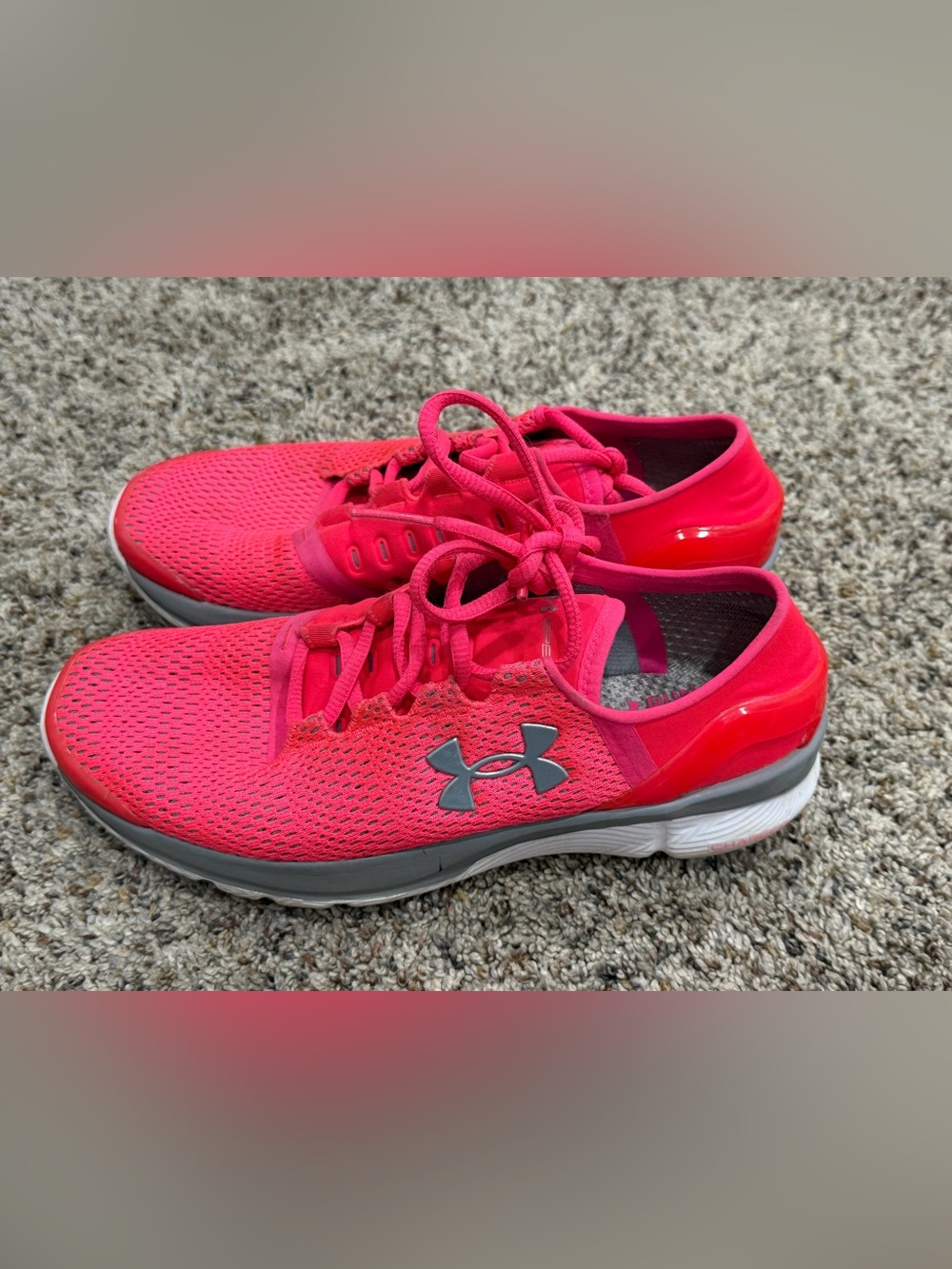 Under Armour Women's Pink Athletic Running Shoes Sz 8.5